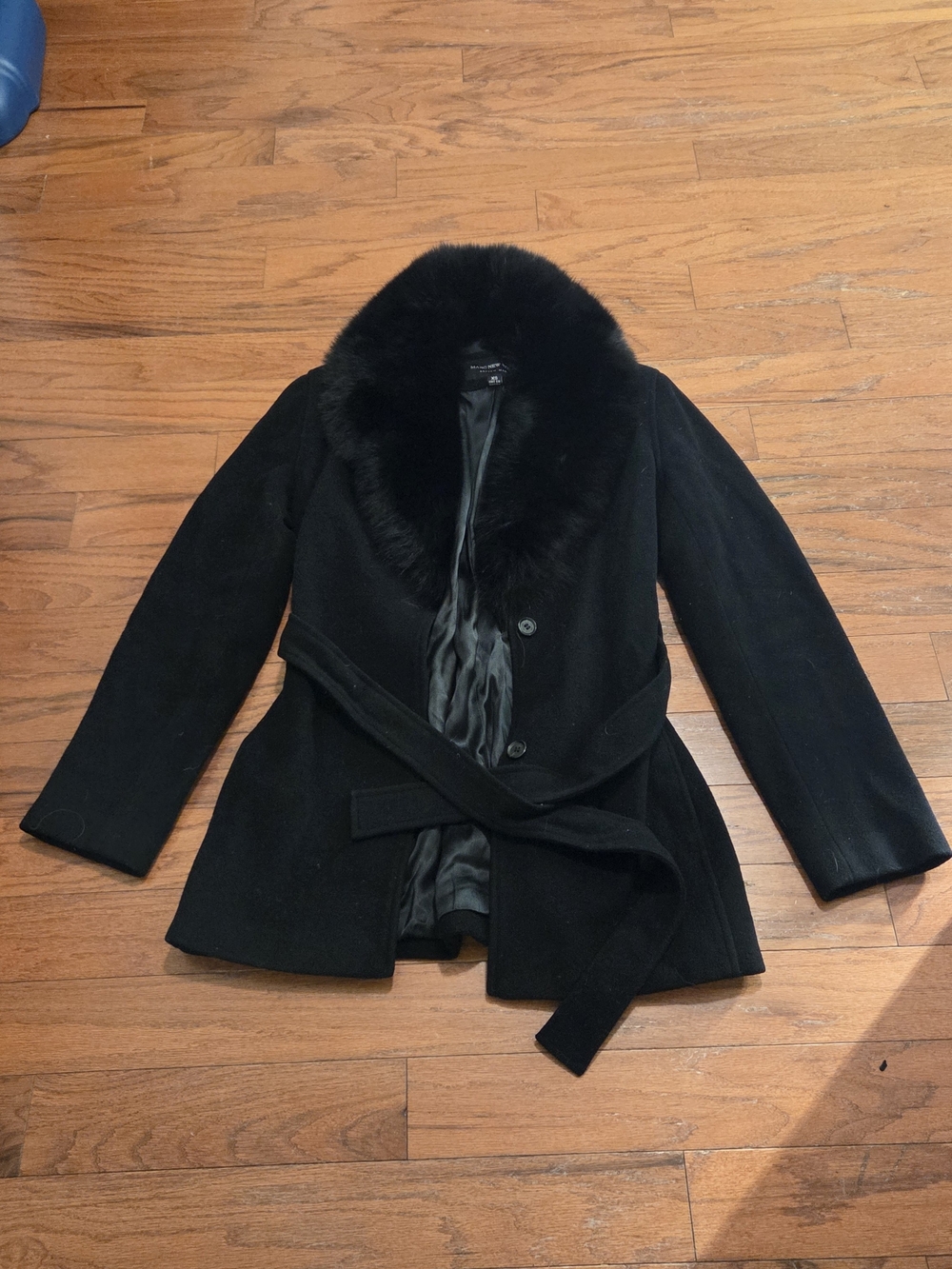 Andrew Marc New York Women's XS Faux Fur Black Coat Originally $475